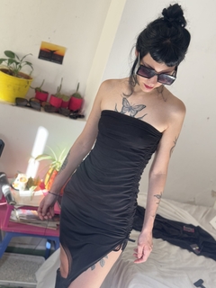 Vestido microtul strapless - comprar online