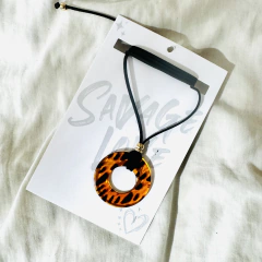 Choker argolla marrón