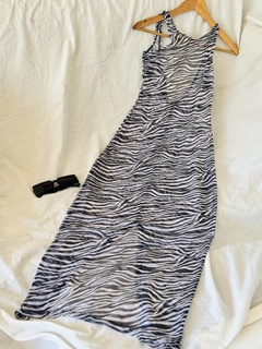 Vestido microtul zebra print - Mi Loca Showroom