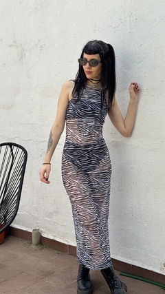 Imagen de Vestido microtul zebra print