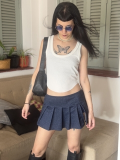 Falda con tajo similar Jean Lua - Mi Loca Showroom
