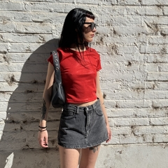 Reme Top ribb shine red en internet