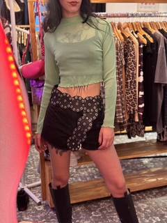 Top Microtul shine green - Mi Loca Showroom