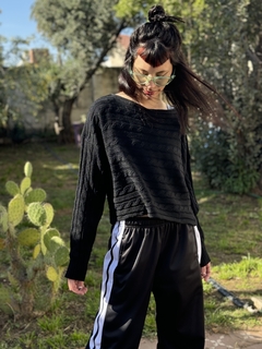 Sweater Crop trenzado - comprar online