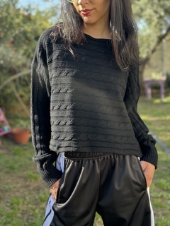 Sweater Crop trenzado