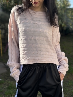 Sweater Crop trenzado en internet