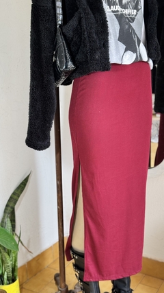 Falda con tajo bohemia - tienda online