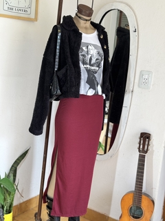Falda con tajo bohemia - comprar online