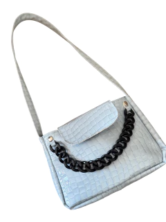 Mini Bag Croco celeste