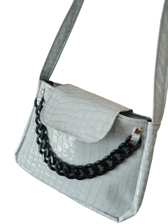 Mini Bag Croco celeste - comprar online