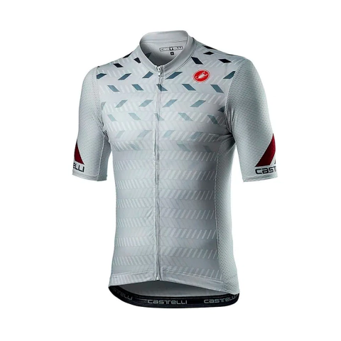 Camisa Ciclismo Castelli Avanti Cinza Claro Masculino