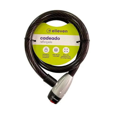 Corrente Cadeado Trava Bicicleta Bike Moto Elleven Reforçado
