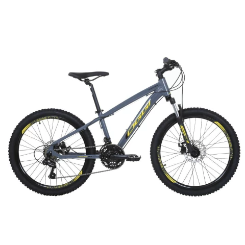 Bicicleta Mtb Aro 24 Oggi Hacker 24 2024 Cinza e Amarelo