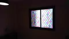 Imagen de Vinilo Esmerilado Impreso Símil Vitreaux "RHOMBUS"