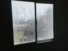 Vinilo Esmerilado calado "BAMBU"