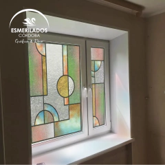 Vinilo Esmerilado Símil Vitreaux "AGATHA" - comprar online