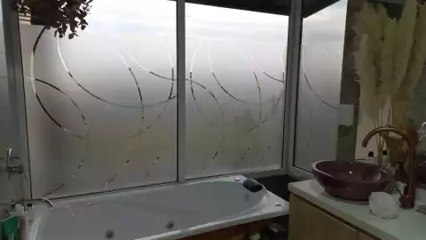 Vinilo Esmerilado calado "ANILLOS"