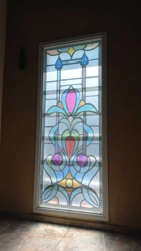 Vinilo Esmerilado Símil Vitreaux "CHARIS" - comprar online