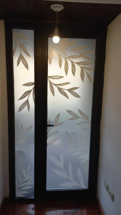 Vinilo esmerilado impreso con tinta blanca "FOGLIE" - comprar online