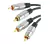 CABO 2 RCA + 2 RCA - PLUG METAL FITZ - 2 METROS - comprar online