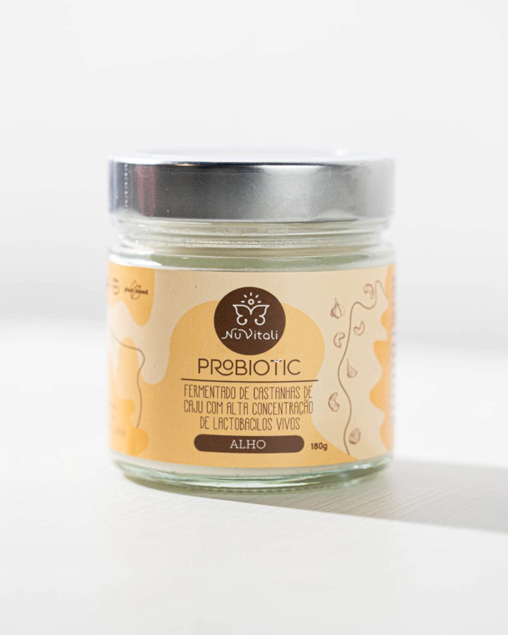 Requeijão Vegano Probiotic Alho 180g Sem Glúten Sem Lactose