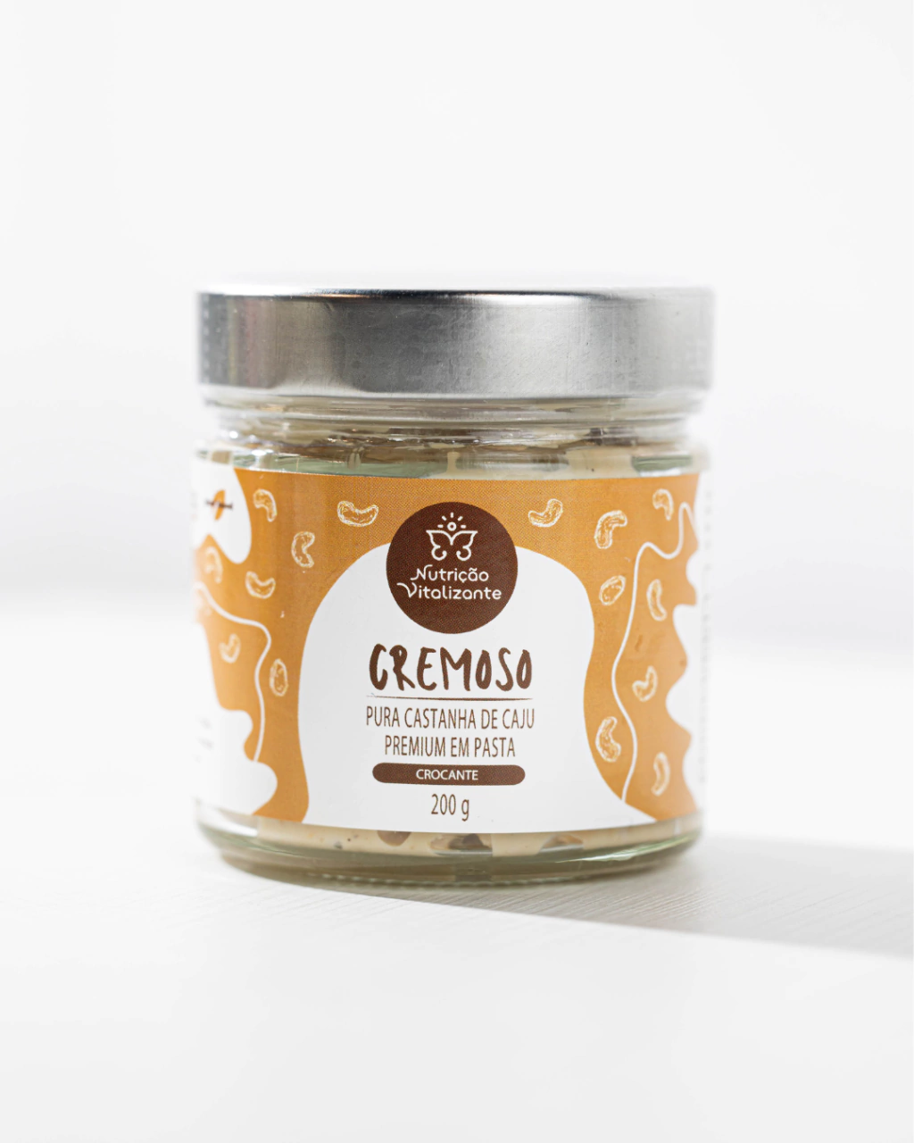PURA PASTA DE CASTANHA DE CAJU COM PEDAÇOS CROCANTES