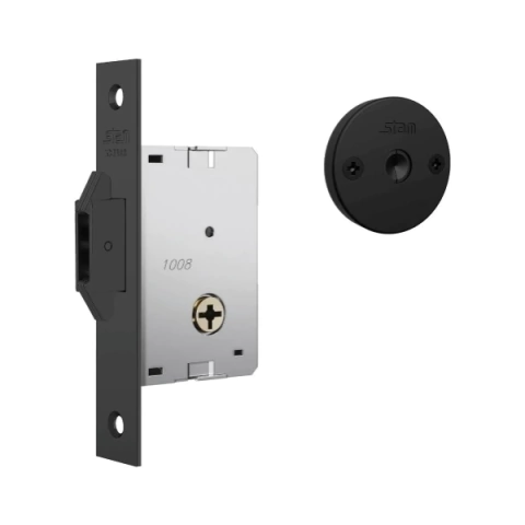 Trava Auxiliar Stam 1008 Simples Tetra Porta de Correr Preto