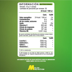 BCAA PREMIUM EN POLVO MMEDD ELITE NUTRITION - 300GR - 30 SERVICIOS - LIMON - tienda online