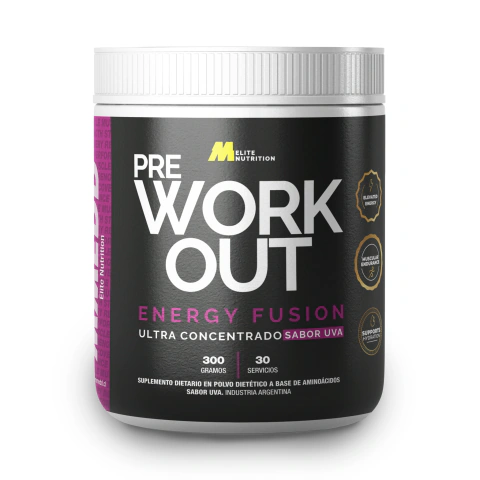 PRE-ENTRENO EN POLVO MMEDD ELITE NUTRITION - 300GR - UVA