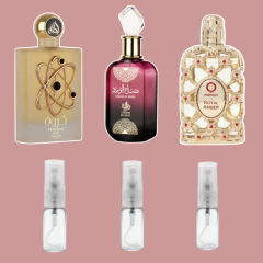 COMBO DESEJO ARDENTE THARWAH + ROYAL AMBER + SABAH ALWARD FRACIONADO 15 ML TOTAL