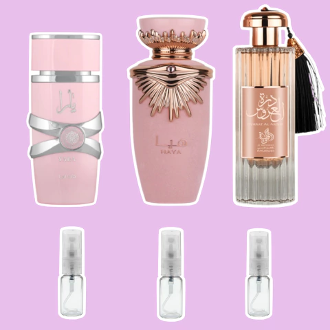 COMBO ENCANTO DURADOURO YARA + HAYA + DURRAT AL AROOS FRACIONADO 15 ML