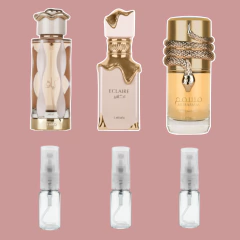 COMBO TENTAÇÃO EXCLUSIVA TERIAQ + ECLAIRE + MUSAMAM FRACIONADOS 3x5 ML