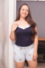 Pijama Curto Verão Feminino Alcinha Malha Suede Corujinha