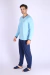 Pijama Masculino Longo Malha PV Azul Marinho Liso