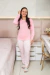 Pijama Longo Feminino Inverno Malha Suede Laço Xadrez - comprar online
