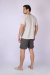 Pijama Curto Masculino Verão Malha Pv Cinza Claro na internet
