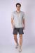 Pijama Curto Masculino Verão Malha Pv Chumbo
