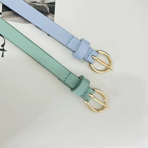 Cinturon casual color pastel hebilla dorada - comprar en línea