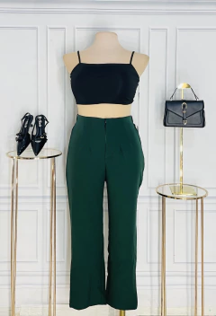 Pantalon de vestir recto de pinzas Azul Rey - tienda en línea