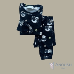 Pijama Pandas negro - comprar online