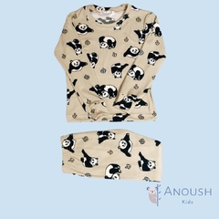 Pijama Pandas beige - tienda online