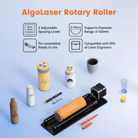 Rotador Matero para grabado láser Algolaser Simple Rotary Roller - comprar online