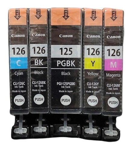 Cartuchos Canon Pgi 125 Cli126 6510 4910 Combo Original X5