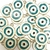 COD 6697 - Pingente Resinado Dourado Branco 20mm Olho Grego - Unidade - comprar online