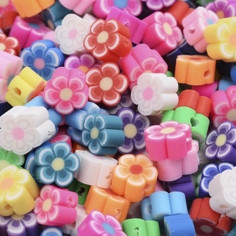 COD 5377 - Fimo Passante de Florzinhas - 10 unidades