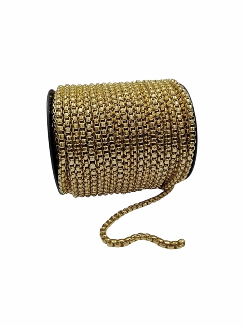 COD 6294 - Corrente Veneziana Snake 3.0MM Dourado - Meio Metro - comprar online
