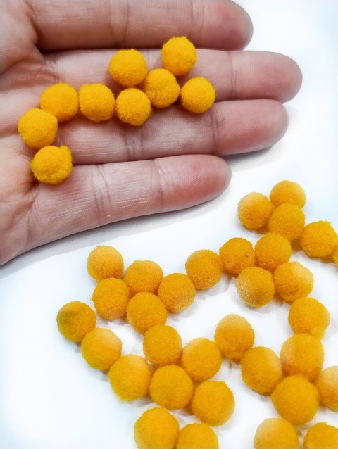 COD 2148 - PomPom Mini Amarelo - 10 Unidades