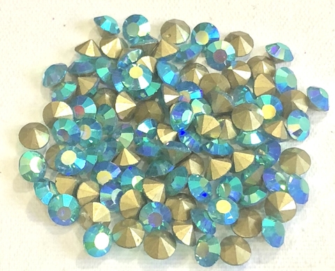 COD 2696 - Pedra de Strass SS28 Aquamarine AB - 10 Unidades