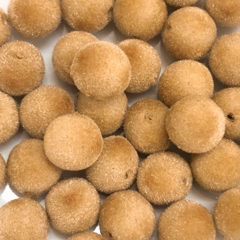 COD 3302 - Bola Aveludada 10mm Bege - 10gramas