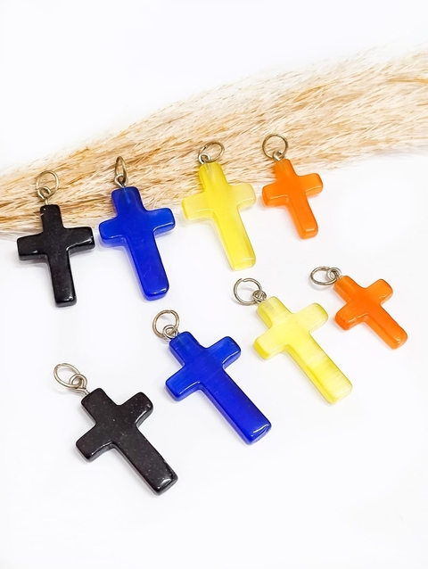 COD 8407 - Pingente Crucifixo Quartzo 3.0x2.5 - Unidade